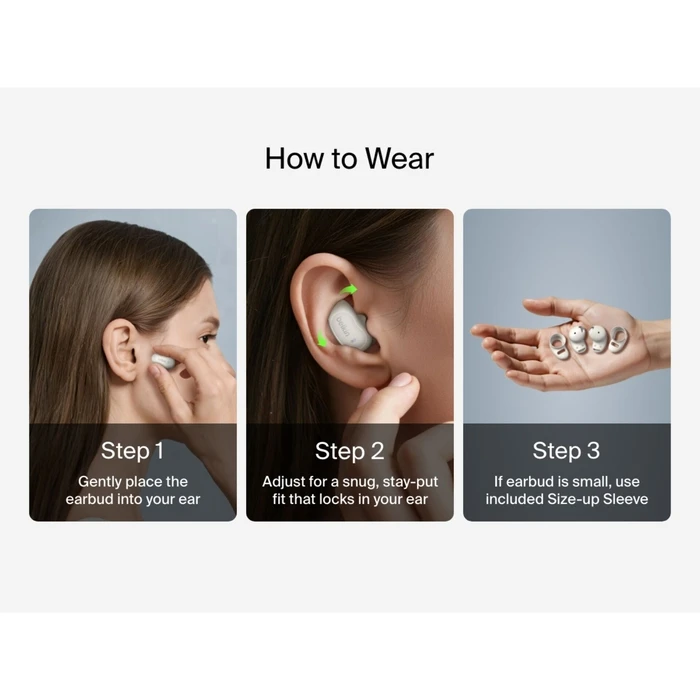Belkin SoundForm Anywhere Earbud Bluetooth Handsfree Earbuds with Sweat Resistance and Charging Case - White