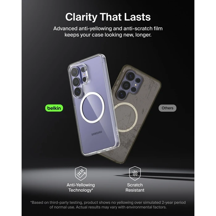 Belkin SheerForce Protect Case for Samsung Galaxy S26 Ultra - Transparent (MSB014HQCL)