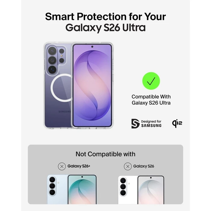Belkin SheerForce Protect Case for Samsung Galaxy S26 Ultra - Transparent (MSB014HQCL)