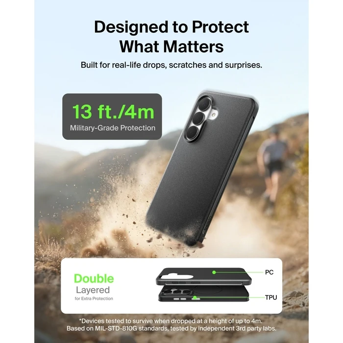 Belkin SheerForce Protect Case for Samsung Galaxy S26 — Black (MSB015HQBK)