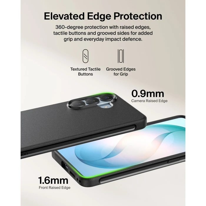 Belkin SheerForce Protect Case for Samsung Galaxy S26+ — Black (MSB016HQBK)