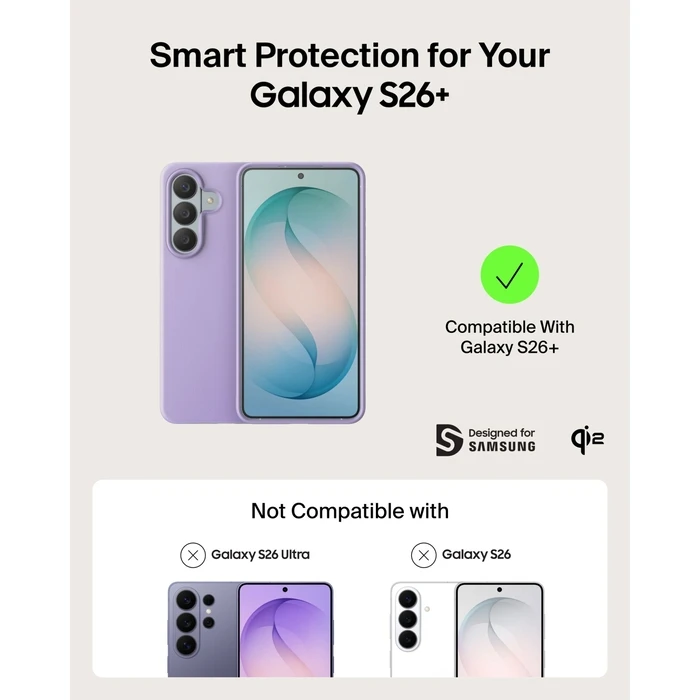Belkin SheerForce Protect Case for Samsung Galaxy S26+ – Lavender (MSB016HQLV)