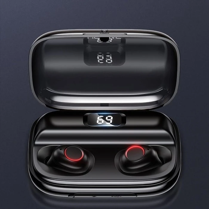 USAMS Earphones Bluetooth 5.0 TWS YJ series black BHUYJ01