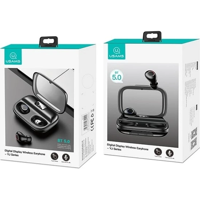 USAMS Earphones Bluetooth 5.0 TWS YJ series black BHUYJ01
