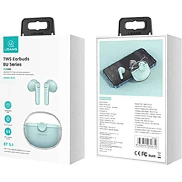 USAMS Earphones Bluetooth 5.1 TWS BU series green BHUBU03