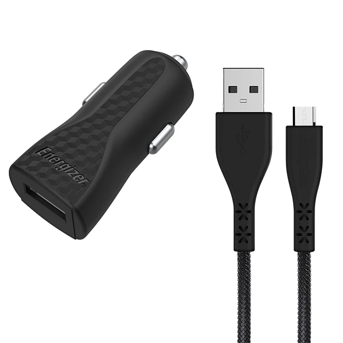 Φορτιστής Αυτοκινήτου Energizer DC1ALMCM 1A +MicroUSB Cable Black