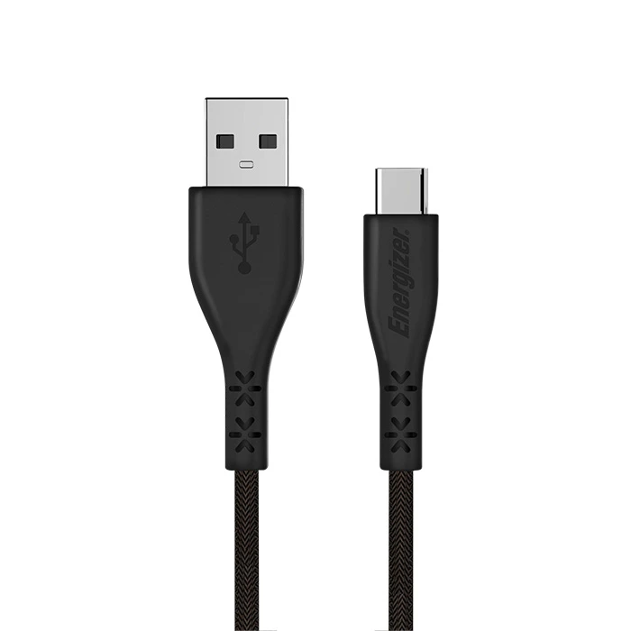 Καλώδιo USB Energizer Braided USB-C to USB-A Black 1.2m (C410CGBK)