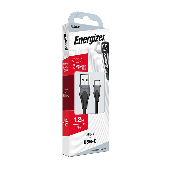 Καλώδιo USB Energize 2.0 USB-C to USB-A Black 1.2m (C610CGBK)
