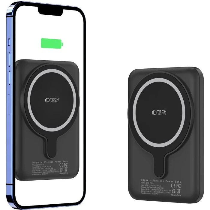 Tech-Protect PB10 LifeMag Powerbank MagSafe 5000mah Black