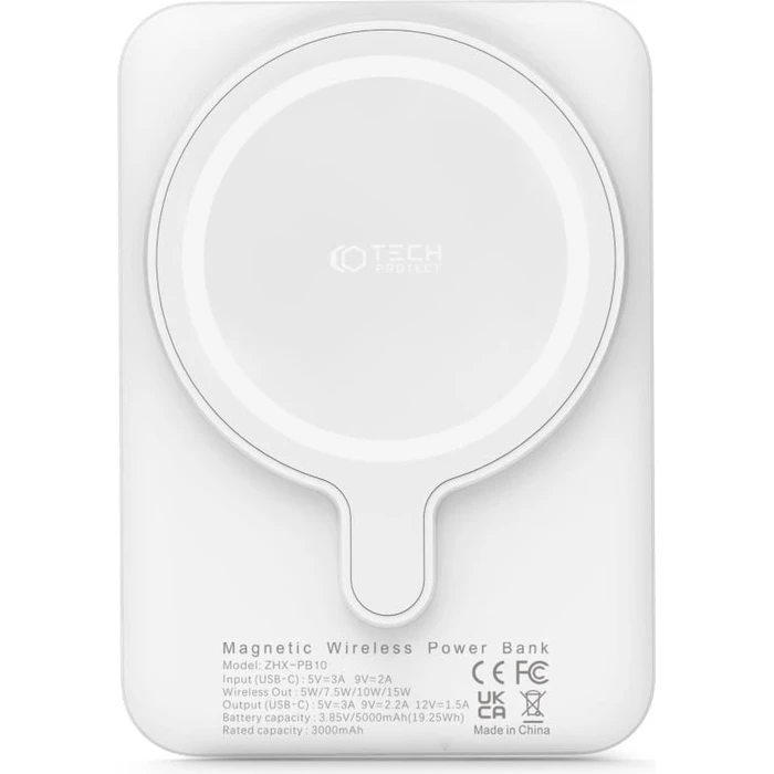 Tech-Protect PB10 LifeMag Powerbank MagSafe 5000mah White