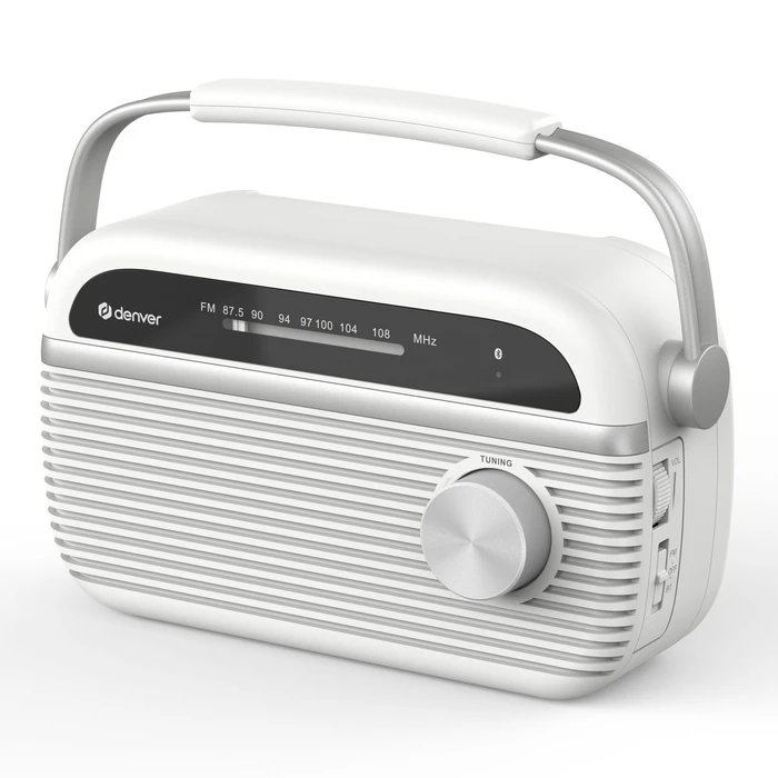 Denver TRB-67W λευκό FM ραδιόφωνο με Bluetooth