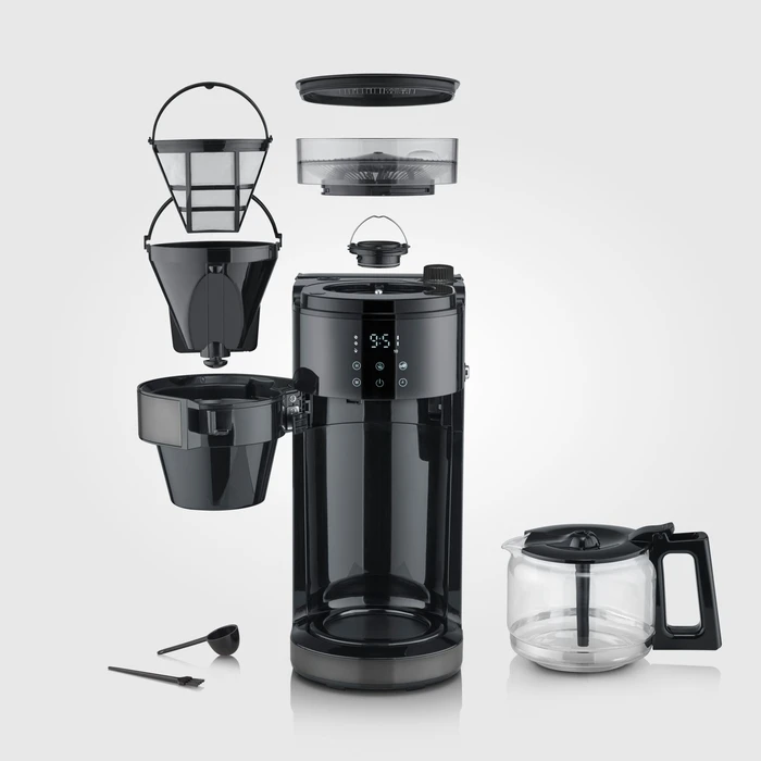 Severin KA 4830 S-Taste AromaOne Filter Coffee Machine with Grinder and Glass Jug