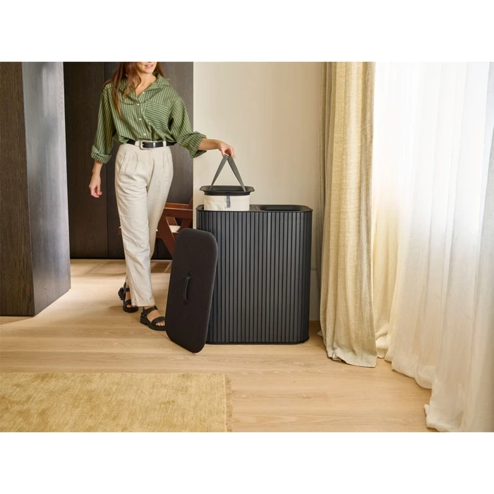Joseph Joseph Tota Twin Luxe 90L Laundry Sorter - Black