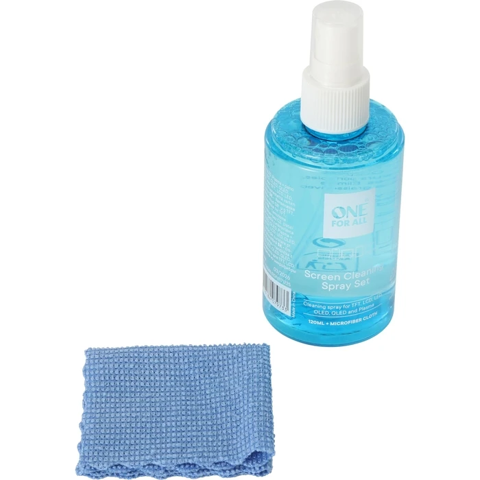Σετ καθαρισμού One For All 120 ml Spray με μικροϊνικό πανί (CS4012)