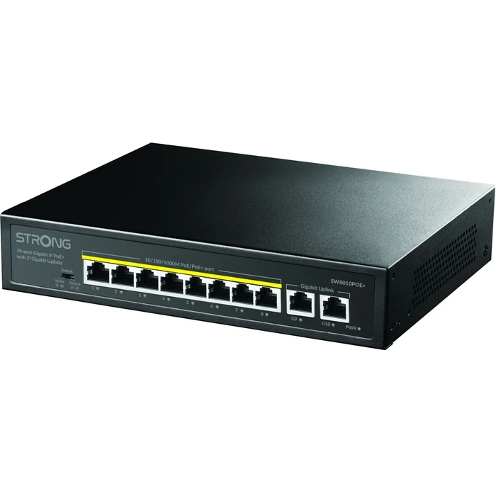 Strong SW8010POE+ Unmanaged L2 PoE+ Switch 10-Port Gigabit (1 Gbps) Ethernet