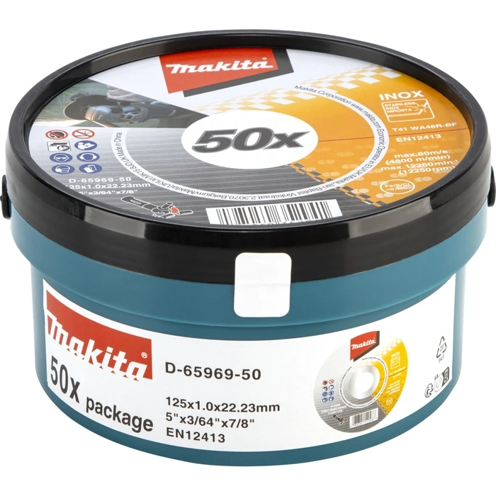 Makita 125x1.0mm Inox Cutting Disc (D-65969-50)