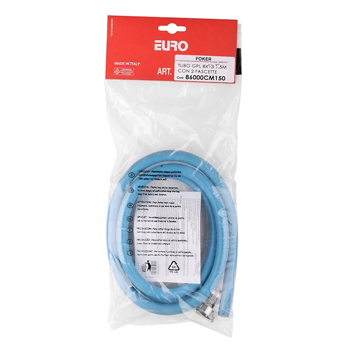 Λάστιχο Υγραερίου Foker HOSE 150CM WITH 2 CLAMPS