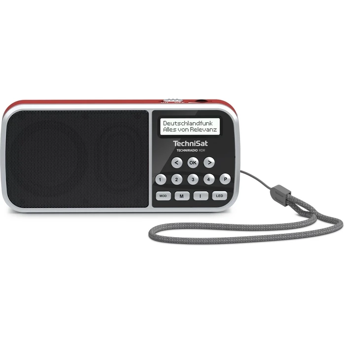 TechniSat TechniRadio RDR Portable Rechargeable DAB+ Radio with USB – Red
