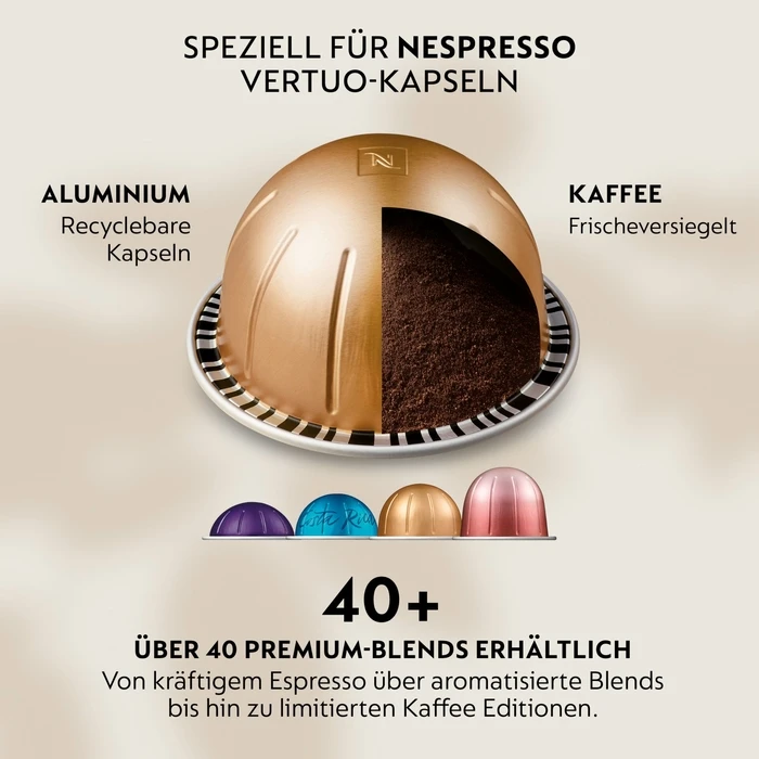De'Longhi Vertuo Up Nespresso Vertuo Capsule Coffee Machine 15 bar Anthracite (ENV 200.GY)