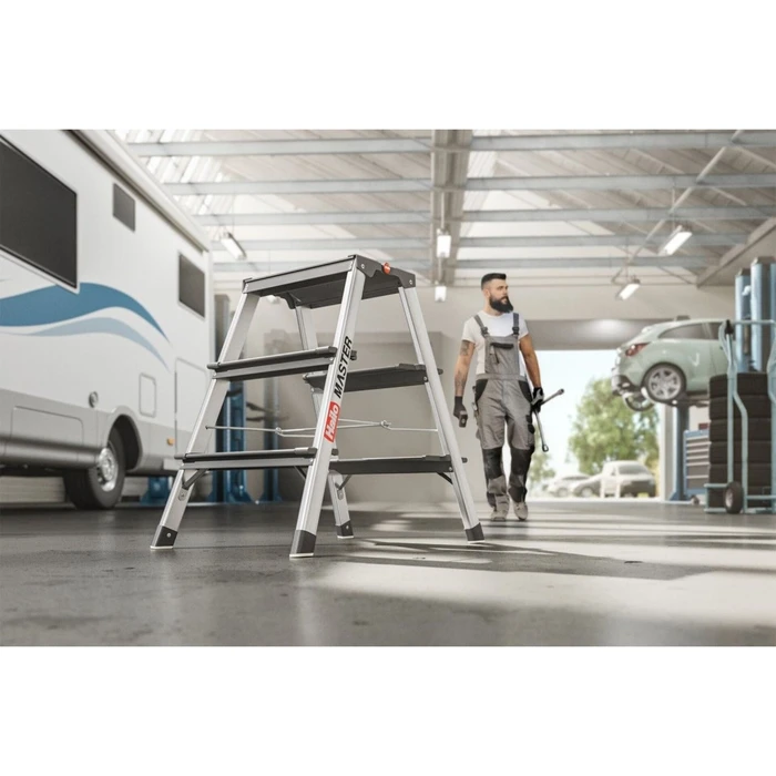 Hailo Master D70 διπλής όψης αναδιπλούμενο σκαλοπάτι 2x3