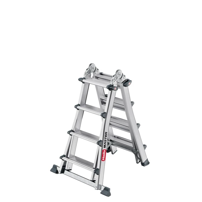 HAILO Master M100 4 x 4-step multi-purpose aluminium ladder