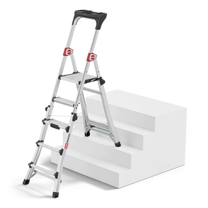 Hailo Master TL100 3-5 Step Aluminum Step Ladder