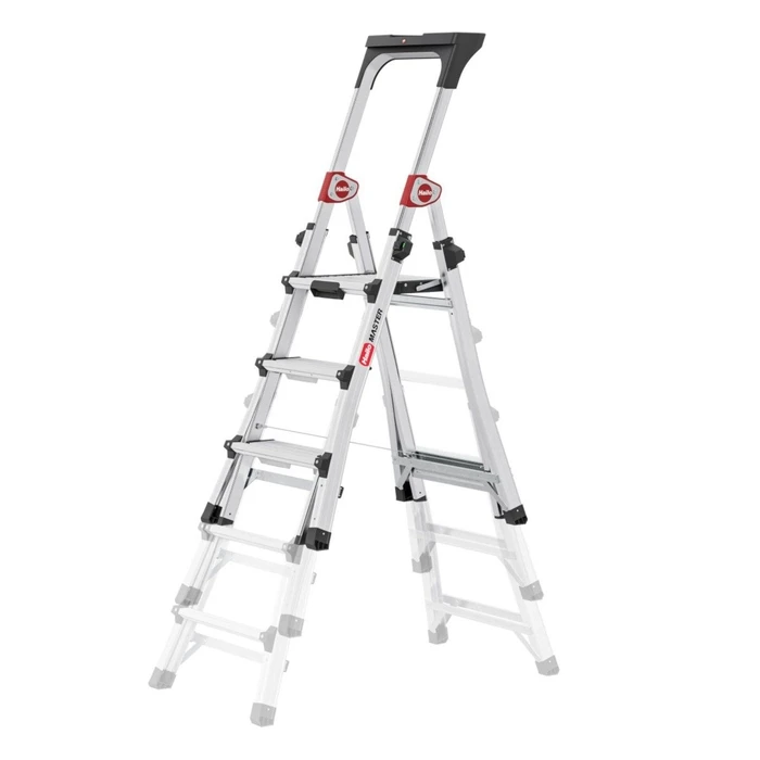 Hailo Master TL100 3-5 Step Aluminum Step Ladder