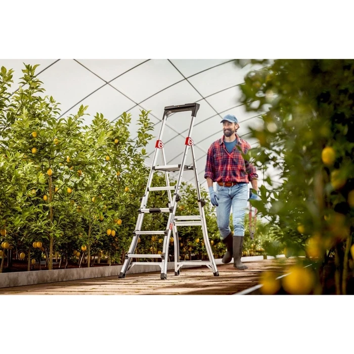 Hailo Master TL100 3-5 Step Aluminum Step Ladder