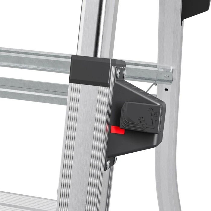 Hailo Master TL100 3-5 Step Aluminum Step Ladder