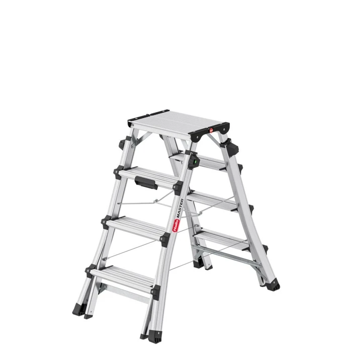 Hailo Master DTL100 Double-Sided Telescopic Step Ladder 2x4 - 2x6