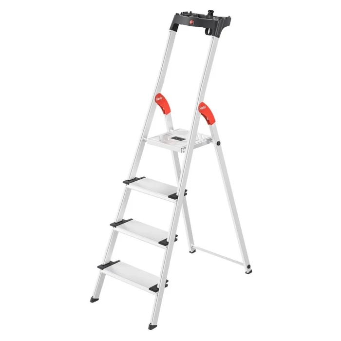 Hailo L80 ComfortLine 4-Step Aluminum Stepladder (3+1) 260 cm