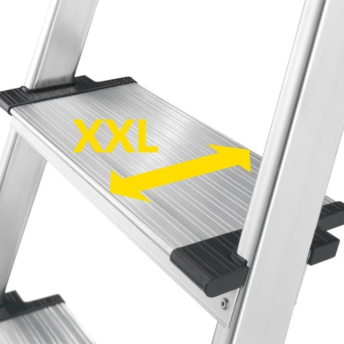 Hailo L80 ComfortLine 4-Step Aluminum Stepladder (3+1) 260 cm