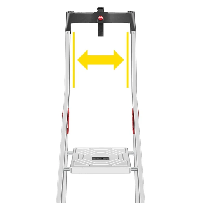 Hailo L80 ComfortLine 4-Step Aluminum Stepladder (3+1) 260 cm