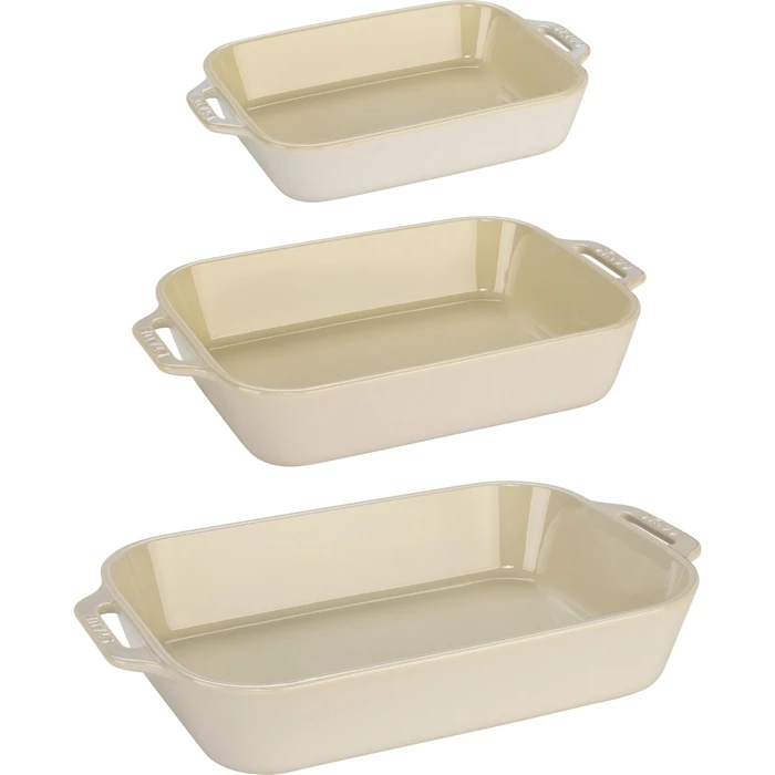 Staub Rectangular Ceramic Ovenware Set 3 pcs