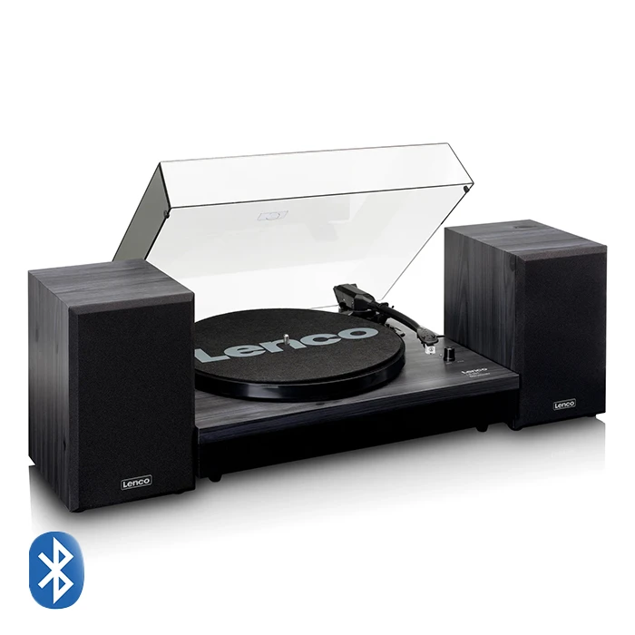 Πικάπ Με 2 Εξωτερικά Ηχεία Lenco Ls-301bk 20w Σύνδεση Bluetooth Και Βύσμα Ee/Uk Σε Μαύρο Χρώμα