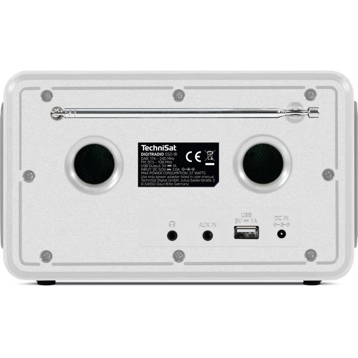Technisat DiditRadio 550 IR Επιτραπέζιο Ραδιόφωνο Λευκό