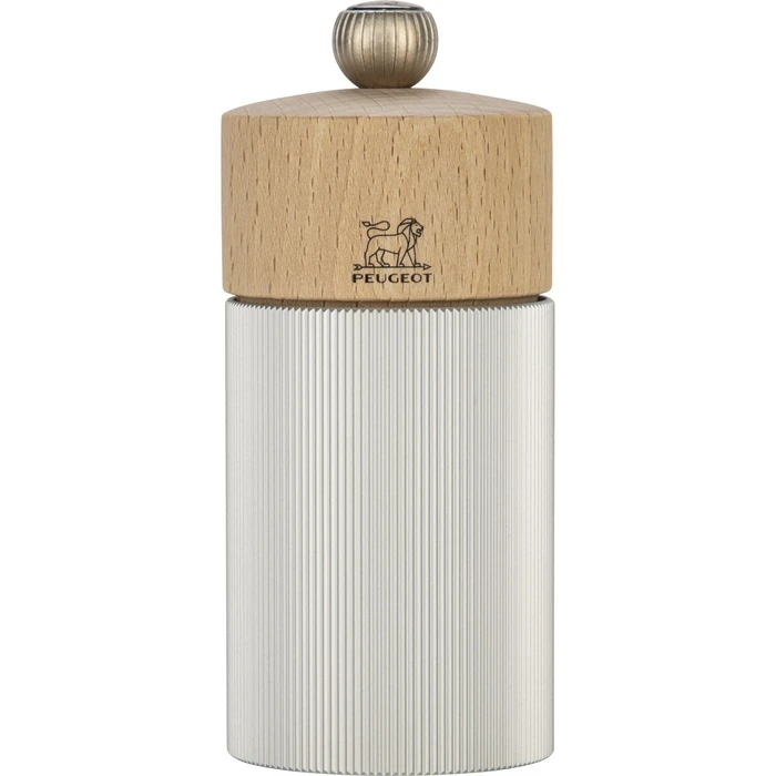 Peugeot Manual Pepper Mill Natural Aluminium 12 cm Wooden Beige