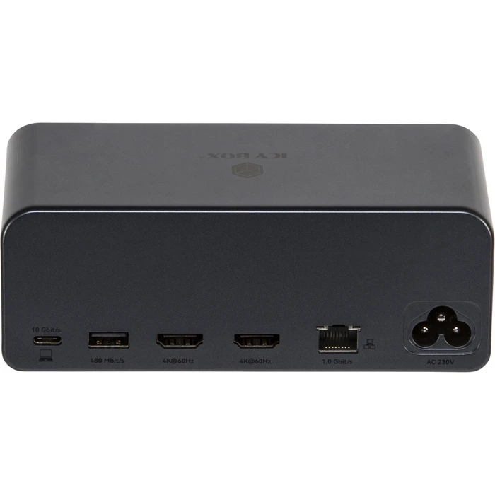 Icy Box Laptop Docking Station with Power Delivery, Black (IB-DK2300-CH)