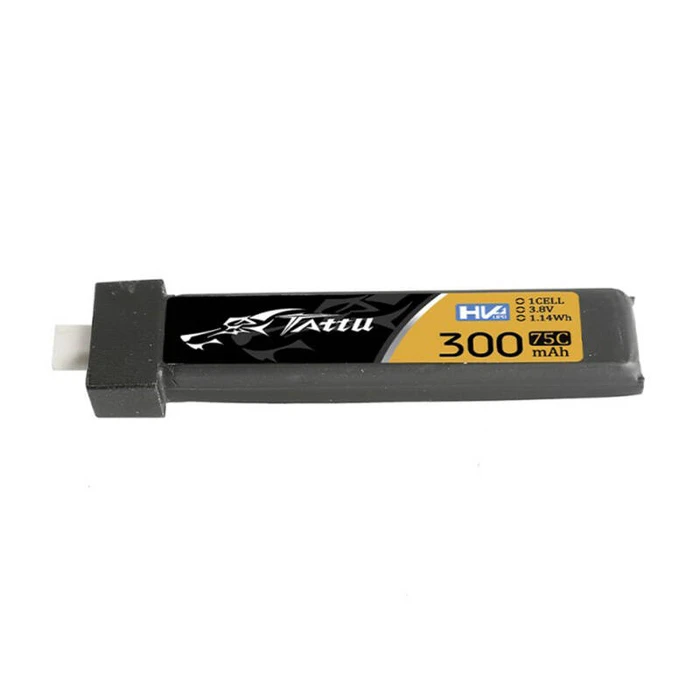 Tattu UAV Classic Li-Po Battery 3.8V 300mAh 75C 1S with BT2.0 (5 pcs)