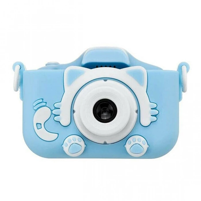 Παιδική Φωτογραφική Μηχανή XO dual lens με προστατευτικό κάλυμμα, Μπλε