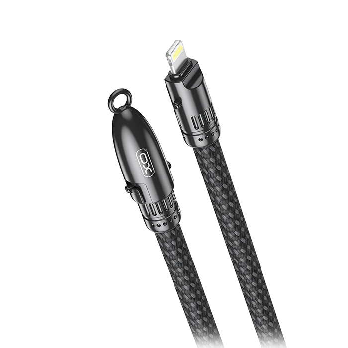 Καλώδιο USB XO High-Speed Type-C αρσ. - Lightning, 0.2m Μαύρο