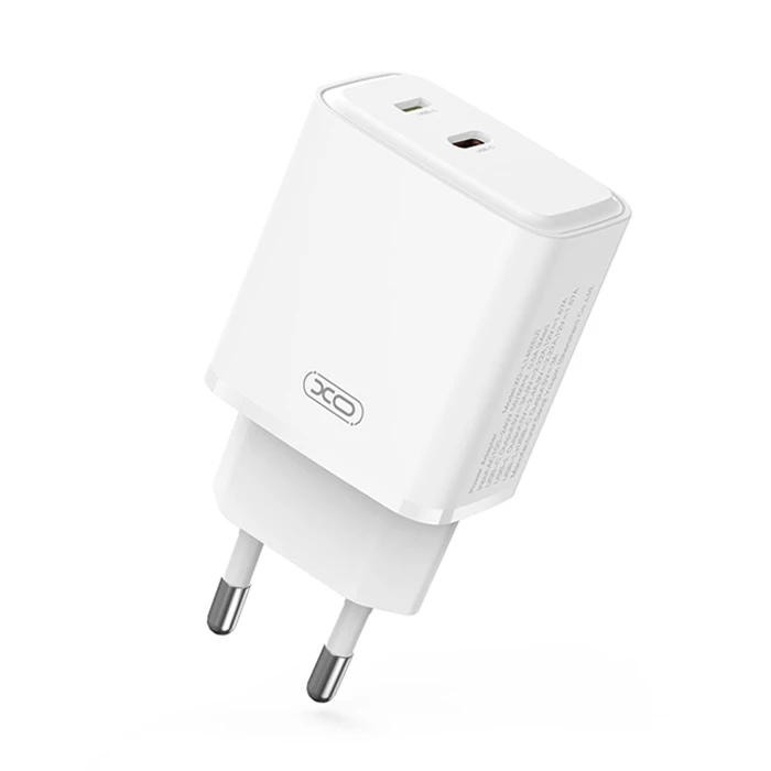 XO Wall Charger 1x USB-A & 1x Lightning 20W White (L145)