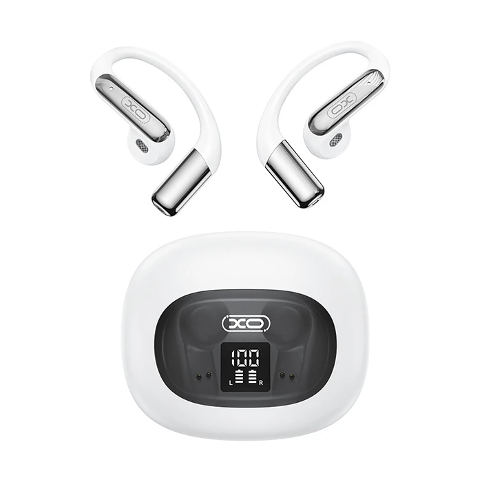 XO G49 Λευκά Ασύρματα Ακουστικά Bluetooth με Θήκη Φόρτισης και Οθόνη LED