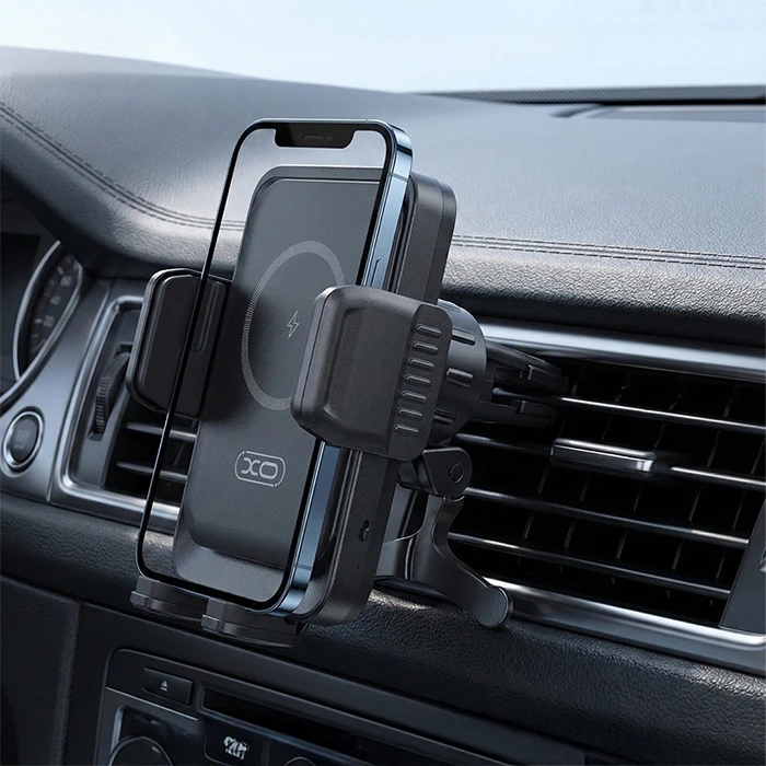 XO WX046 Wireless Car Phone Holder with 15W Qi Wireless Charger