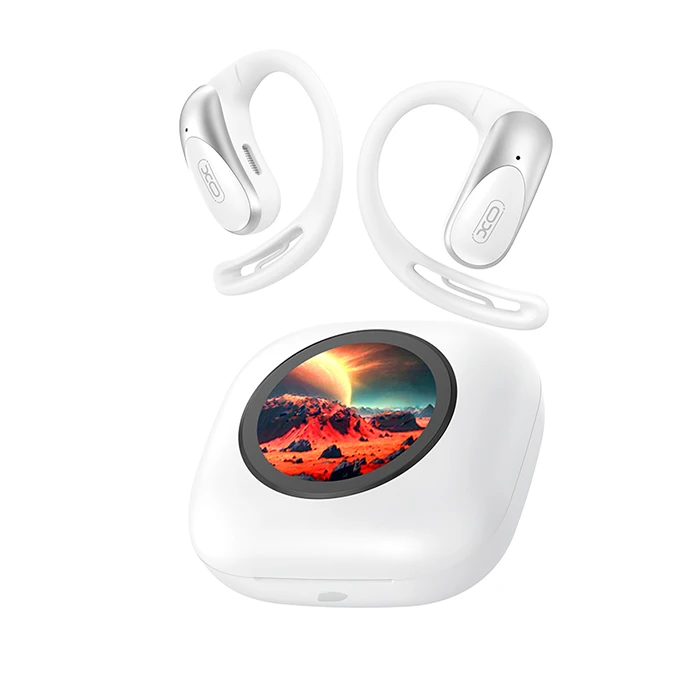 XO G47 Open Ear Bluetooth Handsfree Ακουστικά με Αντοχή στον Ιδρώτα και Θήκη Φόρτισης (Λευκό)
