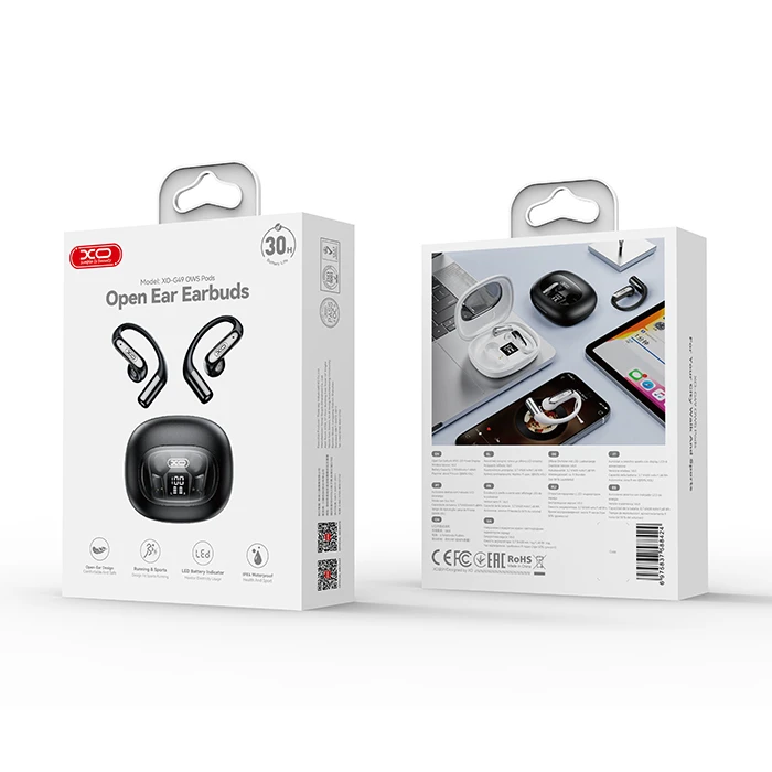 XO G49 In-ear Bluetooth Ακουστικά με Θήκη Φόρτισης και LED Οθόνη - Μαύρο