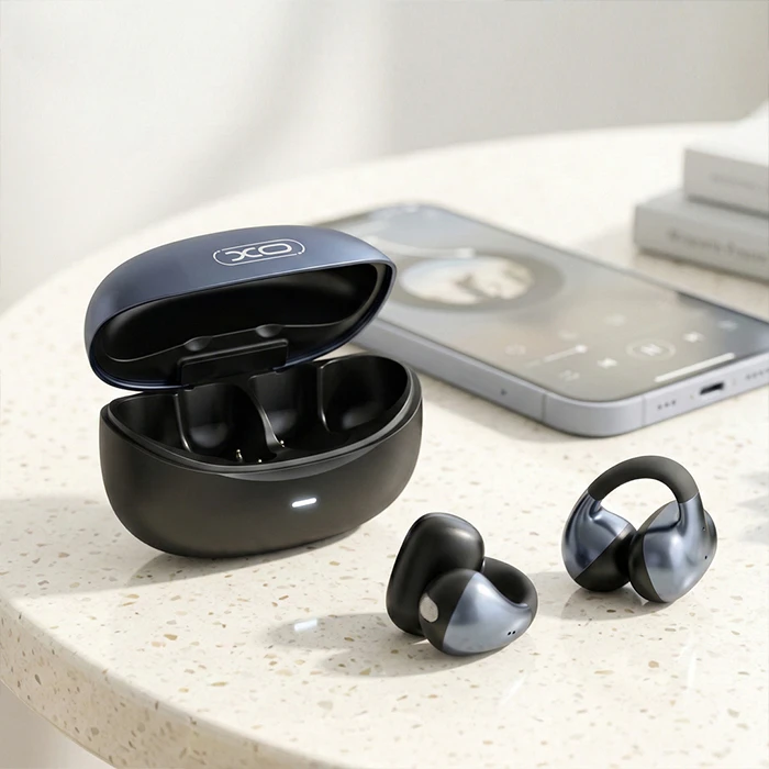XO G56 Open Ear Bluetooth Handsfree Ακουστικά με Αντοχή στον Ιδρώτα και Θήκη Φόρτισης Μαύρα