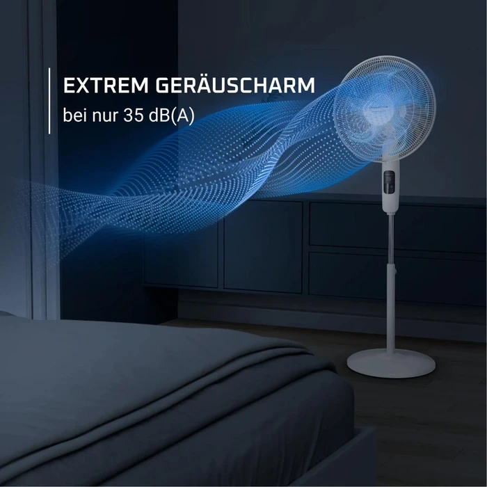 Rowenta VU5450 Turbo Silence Standing Fan 32W 40 cm with Remote - White