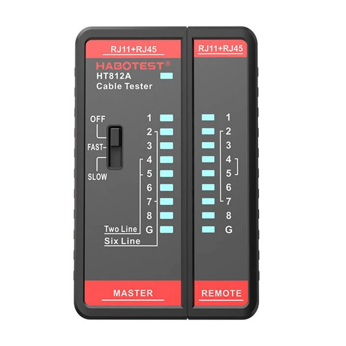 Tester Καλωδίων Network Habotest HT812A RJ45/RJ14/RJ12/RJ9