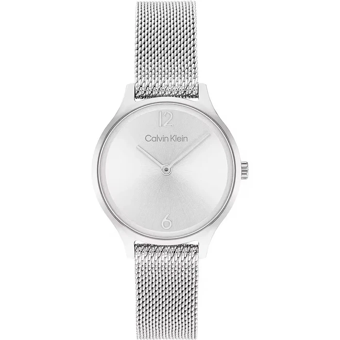 Γυναικείο Ρολόι Calvin Klein 25200058 (28mm) Μεταλλικό Μπρασελέ Ασημί